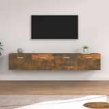 Wall Cabinets 2 pcs Smoked Oak 100x36.5x35 cm Engineered Wood 3115665