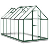 Greenhouse with Base Frame Green 334x169x202 cm Aluminium 3266330