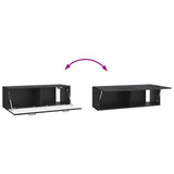 Wall-Mounted TV Cabinet Black 98 x 31 x 30 cm Engineered Wood 898726