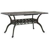 Garden Dining Set 7 pcs Bronze Aluminium 3334656
