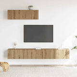 3 Piece TV Cabinet Set Wall-mounted Artisan Oak Engineered Wood 3329206