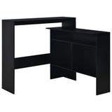 ZNTS Bar Table with 2 Table Tops Black 130x40x120 cm 280218