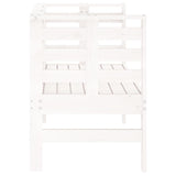 Garden Bench White Solid pine wood 111.5 x 53 x 71 cm Durable 825136