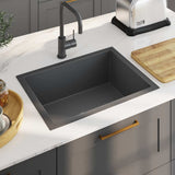 Handmade Kitchen Sink Black Stainless Steel 145084