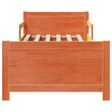 Bed Frame with Headboard Wax Brown 80 x 200 cm Engineered Wood 877211