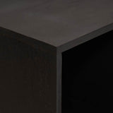 Sideboard with Shelf Black 80 x 33 x 75 cm Solid Mango Wood 4018835
