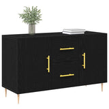 Sideboard Black Oak 100 x 36 x 60 cm Engineered Wood 862957