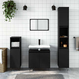 Bathroom Cabinet Black 58x33x60 cm Engineered Wood 831581