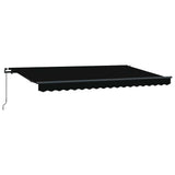Retractable Awning Black 400 x 200 cm Polyester and Aluminium 3329856
