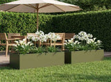 Garden Planter 2 pcs Olive Green 80 x 30 x 30 cm 8005211