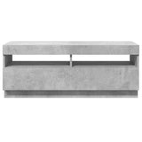 TV Cabinet with LED Lights Concrete Grey 100x35x40 cm 804458