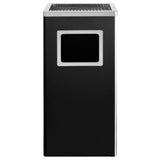Ashtray Dustbin Hotel 45 L Steel Black 51093