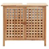 Sink Cabinet with Mirror Solid Walnut Wood 247607