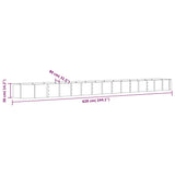 Garden Raised Bed Galvanised Steel 620x80x36 cm Grey 318944