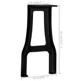 Bench Legs 2 pcs A-Frame Cast Iron 245422