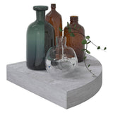 Wall Corner Shelves 4 pcs Concrete Grey 25x25x3.8 cm MDF 326635