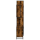 3 Piece Bathroom Furniture Set Smoked Oak Engineered Wood 3301117