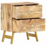 285876 Bedside Cabinet 40x30x50 cm Solid Mango Wood