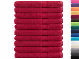 Premium Sauna Towels SOLUND 10 pcs Red 80x200 cm 600 gsm 137412