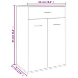 Shoe Cabinet Sonoma Oak 60x35x84 cm Engineered Wood 801074