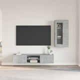 TV Cabinet Set FLORIN 3 pcs Concrete Grey Engineered Wood 3397927