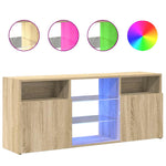 TV Cabinet with LED Lights Sonoma Oak 120x30x50 cm 804304