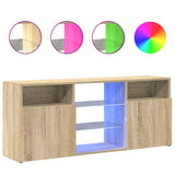 TV Cabinet with LED Lights Sonoma Oak 120x30x50 cm 804304