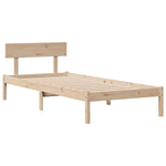 ZNTS Bookcase Bed without Mattress 100x200 cm Solid Wood Pine 3321804