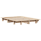 Bed Frame without Mattress 140x200 cm Solid Wood Pine 850659