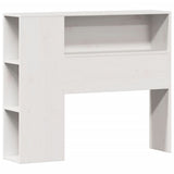 Bookcase Bed without Mattress White 90x200cm Solid Wood Pine 3322452
