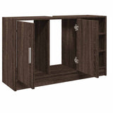 Sink Cabinet Brown Oak 90x29x55 cm Engineered Wood 848128