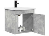 Bathroom Vanity Unit with Tap Concrete Grey 42 x 40 x 74.5 cm 889532