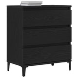 Sideboard with Drawer Black Oak 60 x 35 x 70 cm Engineered Wood 862596