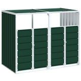 Wheelie Bin Storage for Double Bins Green 144x81x113 cm Steel 4006175
