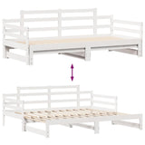 Daybed with Trundle and Drawers without Mattress White 80x200 cm 3302240