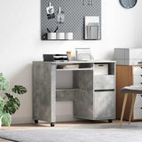 Desk with Wheels Concrete Grey 91 x 50 x 77 cm Engineered Wood 869533