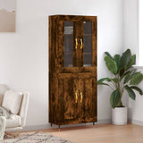 Highboard Smoked Oak 69.5x34x180 cm Engineered Wood 3198326