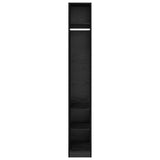 Wardrobe with Shelf Black Oak 50 x 30 x 200 cm Engineered Wood 3403215