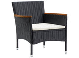 Garden Dining Chair Set of 4 Black 318502