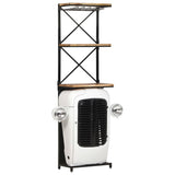 Tractor Wine Cabinet White 49x31x172 cm Rough Mango Wood 320487