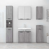 Bathroom Cabinet Grey Sonoma 64.5x33.5x59 cm Engineered Wood 817064