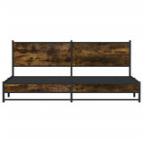 Metal Bed Frame without Mattress Smoked Oak 193x203 cm 3301383