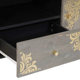 TV Cabinet with Drawer Grey 105 x 33 x 46 cm Solid Mango Wood 4018786