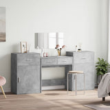 4 Piece Dressing Table Set Concrete Grey Engineered Wood 3276528