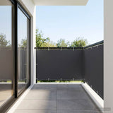 Balcony Privacy Screen 150 x 800 cm Fabric with PU Coated Black 42036668