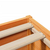 Bed Frame with Headboard Wax Brown 135x190 cm Double Solid Wood Pine 3306359