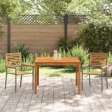 Garden Dining Set 3 pcs Grey Solid Acacia Wood 3365530