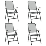 Folding Garden Chair Set of 4 Anthracite 317341