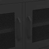 Tv Cabinet Black Steel 105 x 35 x 50 cm Levelers TV Cabinet 336241