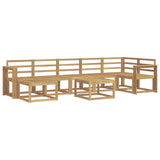 Outdoor Sofa Set 8 pcs White Solid Acacia Wood 3387983